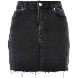 Topshop Black Denim Skirt
